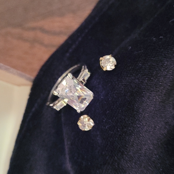 Zirconia Studs with Bonus Ring - Picture 7 of 17